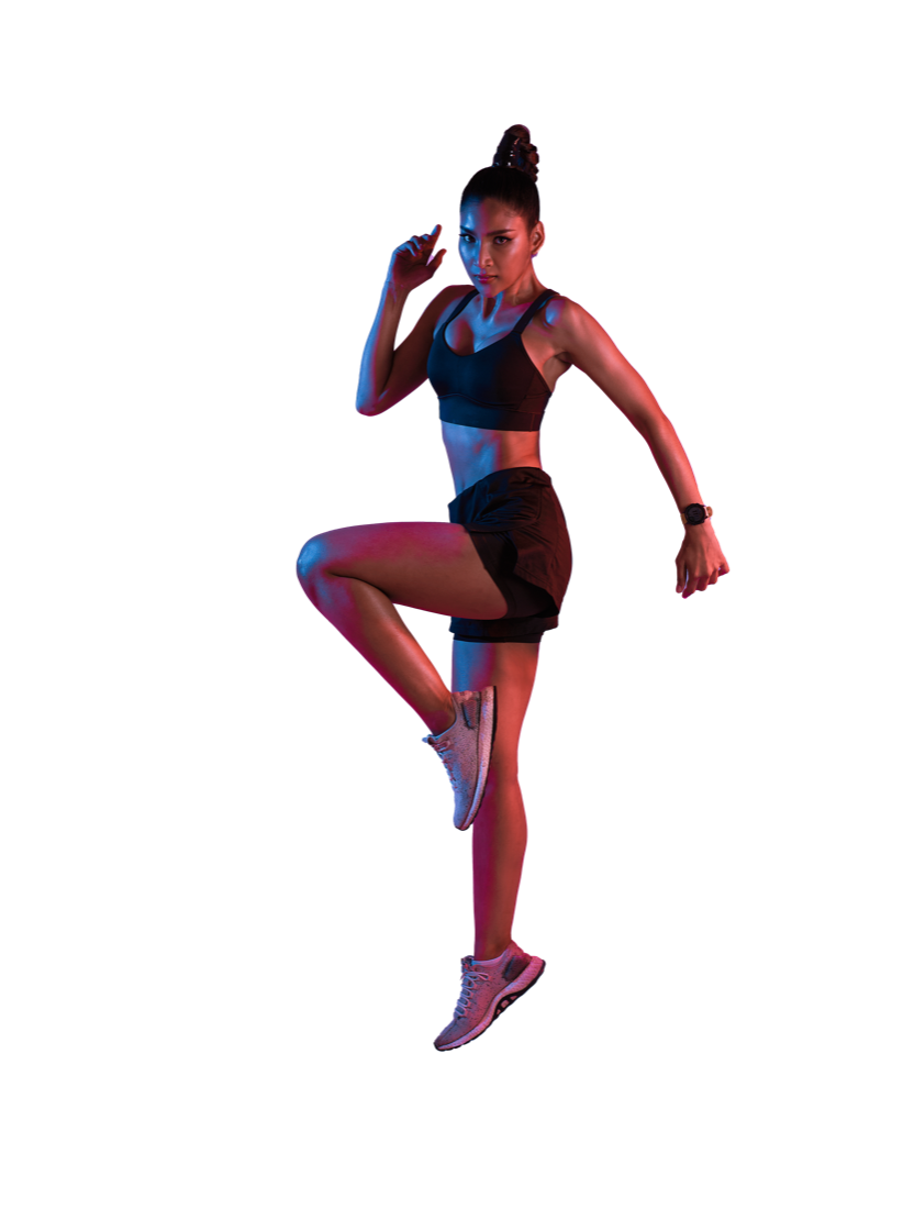 Athlete mid-movement